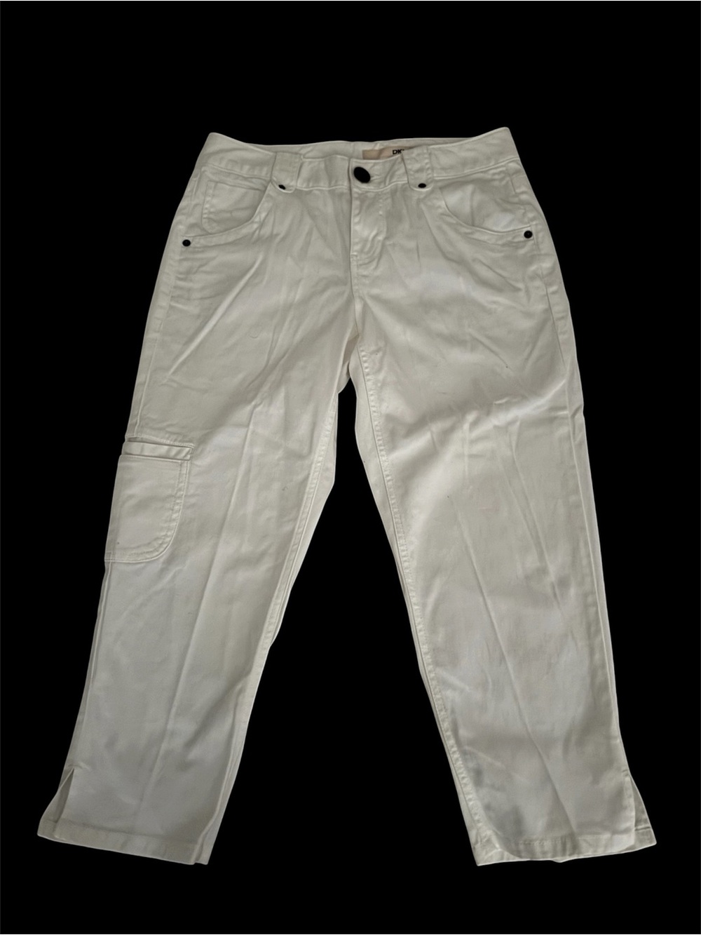 Jones New York White Cargo-Style Ankle Jeans